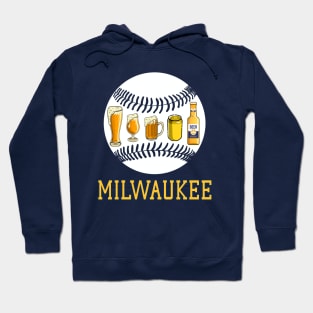 Vintage Milwaukee Baseball Brewery And Beers For Game Day Hoodie